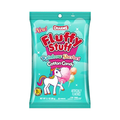 Charm's Fluffy Stuff Cotton Candy Rainbow Sherbet 60g
